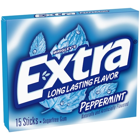 Extra Wrigley's Extra Sugar Free Peppermint Chewing Gum 15 pc 0.11 oz 487031